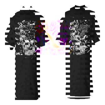 Birthday Queen Crown Hearts High Heel Girls T-Shirt - Monsterry