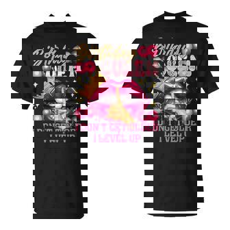 Birthday Queen I Level Up Pink Lips Happy Birthday T-Shirt | Seseable FR
