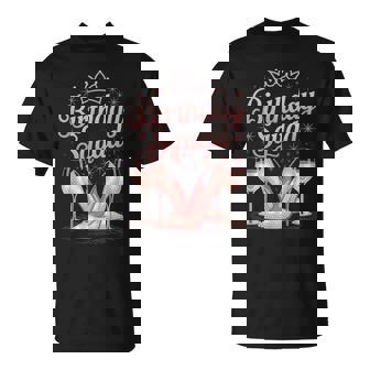 Birthday Squad Girly Elegant Party For Birthday Beige T-Shirt | Seseable FR