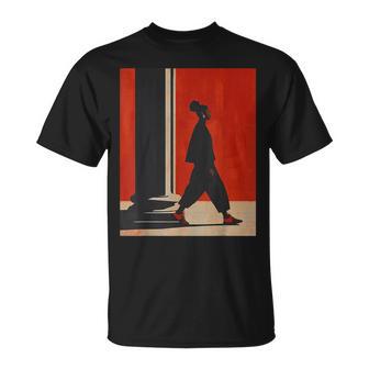 Black Girl Walking Afro Style Sneaker Fashion T-Shirt | Seseable UK