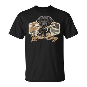 Black Lab Dog Local Southern Boy Camo Duck Hunting Youth Men T-Shirt | Seseable UK