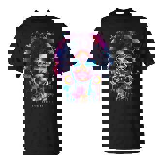 Black Queen Afro Melanin Paint Dripping Junenth T-Shirt - Thegiftio