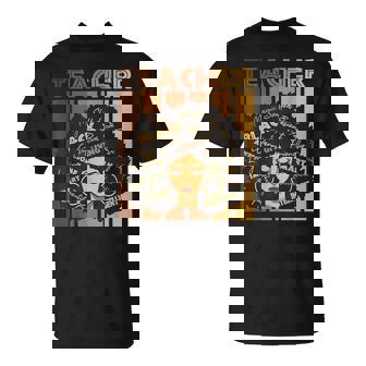 Black Smart Teacher Afro Girl Melanin African American Wowen T-Shirt - Monsterry