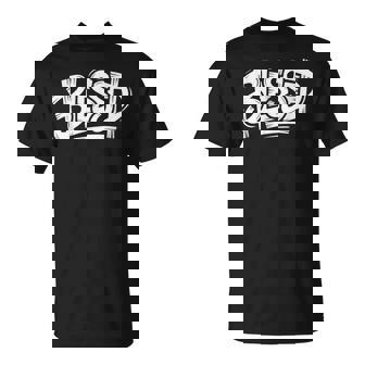 Blessed Graffiti Faith Message Urban Typography Art T-Shirt | Mazezy