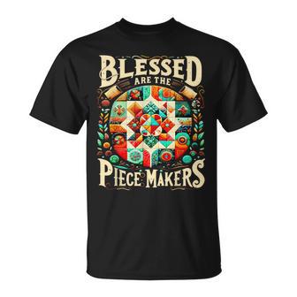 Blessed Are The Piece Makers Quilting For Girls Sewing T-Shirt - Thegiftio UK