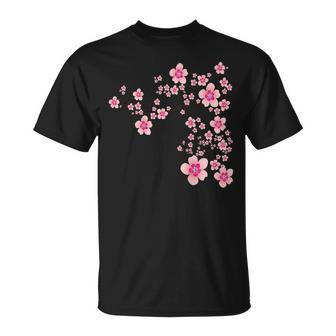 Blooming Sakura Japan Cherry Blossom Flower Delight T-Shirt - Thegiftio UK