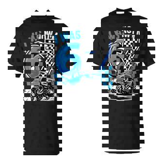 Blue Checkered Monster Truck I Was 6 Now I'm 7 Birthday Boy T-Shirt - Thegiftio