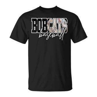 Bobcats Baseball Mom Game Day School Spirit Bobcat Pride T-Shirt | Mazezy