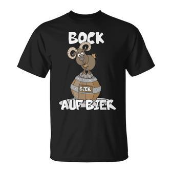 Bock Auf Bier Biertrinker Alkohol Bieraufen T-Shirt - Geschenkecke