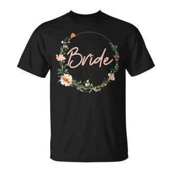 Boho Bride Evjf Couronne Fleurs T-Shirt - Cadeauxyz