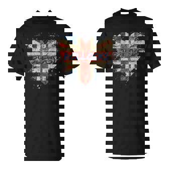 Bollocks ヴィンテージ 英国ユニオンジャック ハートペイント 飛び散り Tシャツ - Kawaiitshirt