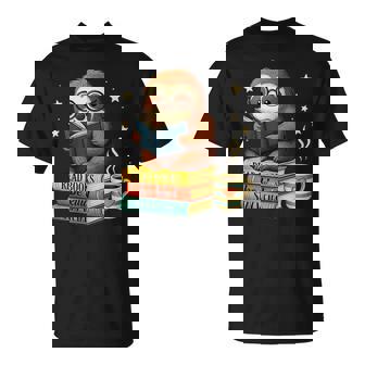 Book Lover Sloth Reading Bookish Library Read Books Be Kind T-Shirt | Seseable CA