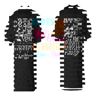 Boots Or Bows Big Brother Loves You Gender Reveal Family T-Shirt - Monsterry