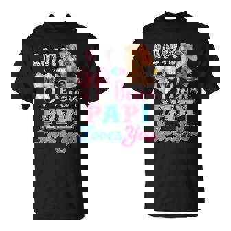 Boots Or Bows Papi Loves You Gender Reveal Family T-Shirt | Mazezy