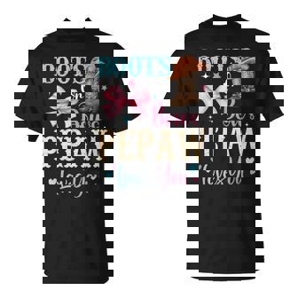 Boots Or Bows Pepaw Loves You Gender Reveal Family T-Shirt | Mazezy