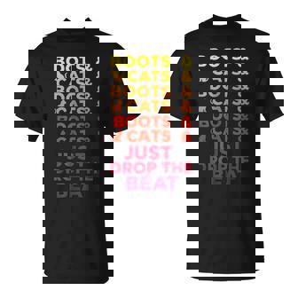 Boots And Cats And Just Drop Beat DJ Beatbox T-Shirt | Mazezy