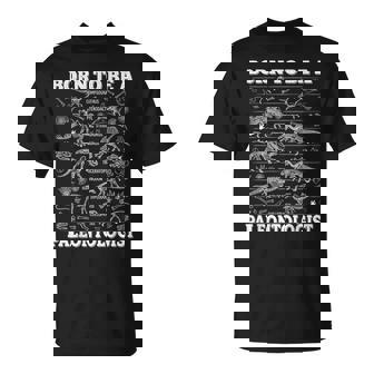 Born To Be A Paleontologist Dinosaur Chart Science T-Shirt | Mazezy