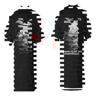 Böses Hasi I Irgendwastimmt Mit Hasi Nicht I Angry Bunny T-Shirt - Seseable