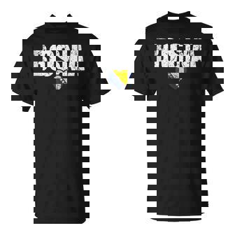 Bosnia Vintage Bosnian Flag Tank Top T-Shirt | Mazezy