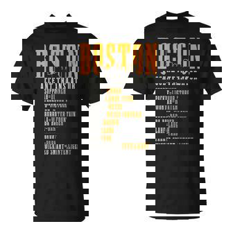 Boston Accent Translator Massachusetts Souvenirs Pride T-Shirt | Mazezy