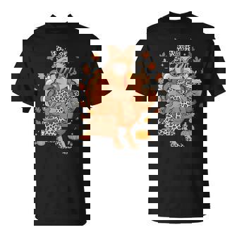 Boujee Turkey Leopard Autumn Fall Thanksgiving Girl T-Shirt - Thegiftio