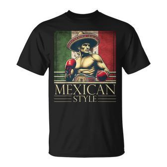 Boxeo México Mexicano Estilointage Bandera De Boxeo México Camiseta unisex - Regaloses
