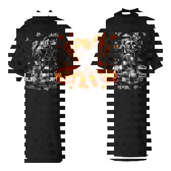 Boxer Dog Halloween Lover Graphic For Fall Season Boxer Mom T-Shirt | Mazezy