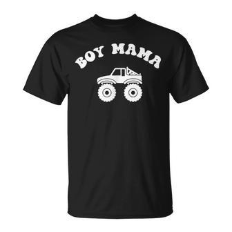 Boy Mama Powered By Coffee Chaos And Monster Trucks T-Shirt | Seseable FR