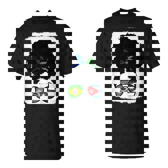 Brazil And Cuba Mix Half Brazilian Half Cuban Roots T-Shirt | Mazezy