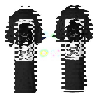 Brazil And Dominican Mix Half Brazilian Half Dominican Roots T-Shirt | Mazezy