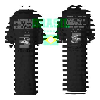 Brazil Flag Brasilien Fan Vintage Samba Brasil T-Shirt - Monsterry