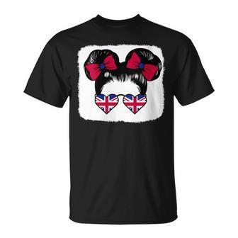 British Girl Great Britain Pride United Kingdom Flag Roots T-Shirt | Mazezy