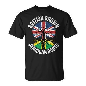 British Grown Jamaican Roots UK Jamaica T-Shirt | Mazezy