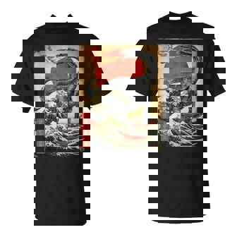 Brontosaurus Dinosaur Kaiju Monster Japanese Vintage Poster T-Shirt | Mazezy