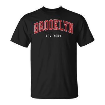 Brooklyn New York Varsity Sports Style T-Shirt - Thegiftio UK