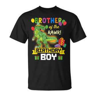 Brother Of The Birthday Boy Dinosaur Celebration Graphic T-Shirt - Thegiftio UK