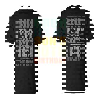 Bruh It's My Son's 10Th Birthday Retro 10 Years Old Bday T-Shirt - Monsterry