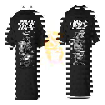 Bull Is Sitting On A Toilet This Is Bullshit Sarcastic T-Shirt | Seseable CA