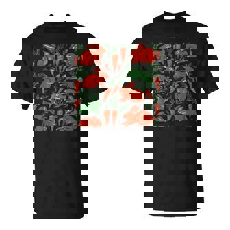 Bunny Rabbits And Carrots Cottagecore Spring Easter T-Shirt | Mazezy