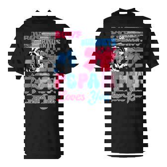 Burnouts Or Bows Pepaw Loves You Gender Reveal Party T-Shirt | Mazezy