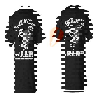 Busy Raising Ballers Soccer Football Heart Mom Game Day T-Shirt | Mazezy