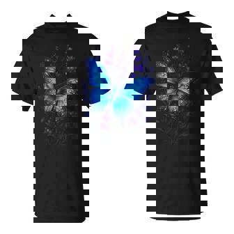 Butterfly With Lavender Nature Art Floral Insect T-Shirt | Mazezy