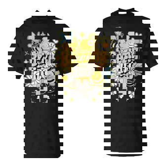 Buzzing Into 4 かわいい蜂 4歳の誕生日パーティーデザイン Tシャツ - Kawaiitshirt