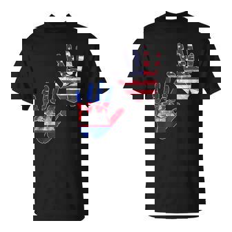 Cambodia Cambodian Khmer America American USA Mixed Flag Day T-Shirt | Mazezy