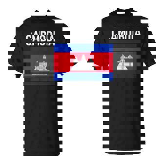 Cambodia Flag Pocket Cambodian Family Roots Men Women Kids Tank Top T-Shirt | Mazezy