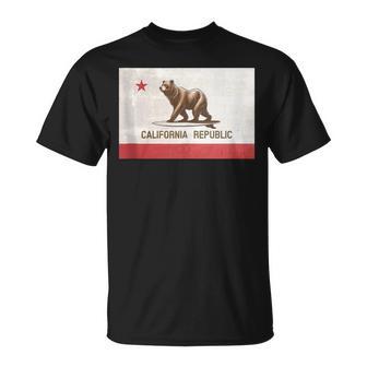 Camisa De La Bandera Deurf De California Bandera Deurf De Oso In Mangas Camiseta unisex - Regaloses