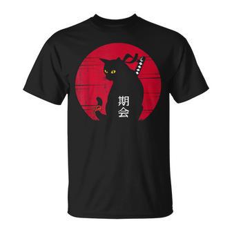 Camisa Japonesa De Gato Negro Divertida Para Es Hombres Amantes De Los Gatos Camiseta unisex - Regaloses