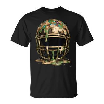 Camouflage Football Drip Boys Ice Cream Dripping Camo Boys T-Shirt - Thegiftio UK