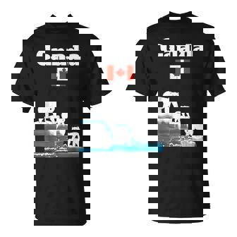 Canada Polar Bears Sea Cliffs Canadian Flag Canada Trip T-Shirt | Mazezy