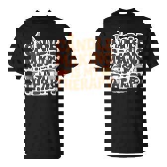 Candle Making Is My Therapy Candle Maker Quote Tank Top T-Shirt | Mazezy